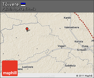 Shaded Relief 3D Map of Tõivere