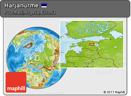 Physical Location Map of Härjanurme