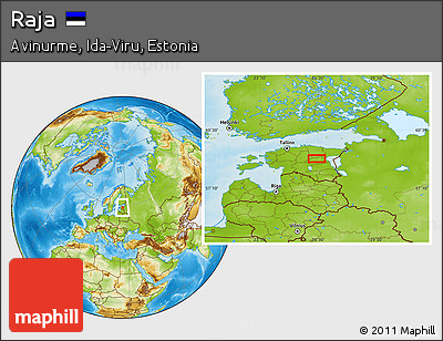 Physical Location Map of Raja
