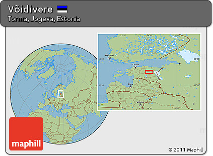 Savanna Style Location Map of Võidivere