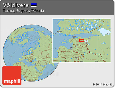 Savanna Style Location Map of Võidivere