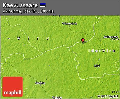 Physical Map of Kaevussaare