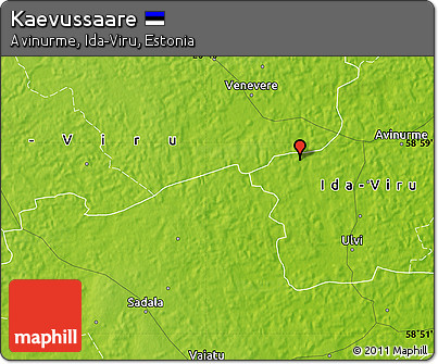 Physical Map of Kaevussaare