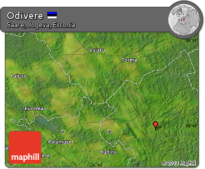 Satellite Map of Odivere