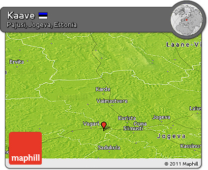 Physical Panoramic Map of Kaave