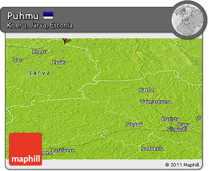 Physical Panoramic Map of Puhmu