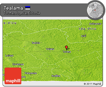 Physical Panoramic Map of Tealama