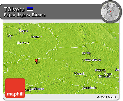 Physical Panoramic Map of Tõivere