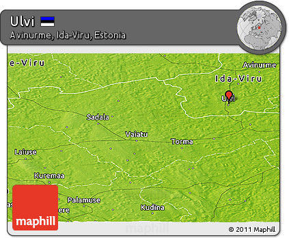Physical Panoramic Map of Ulvi