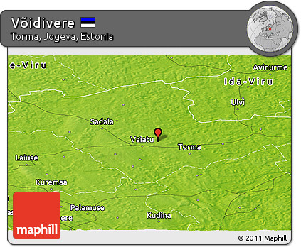 Physical Panoramic Map of Võidivere