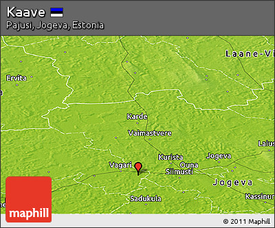 Physical Panoramic Map of Kaave