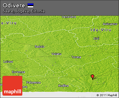 Physical Panoramic Map of Odivere