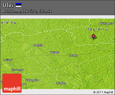 Physical Panoramic Map of Ulvi