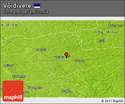Physical Panoramic Map of Võidivere