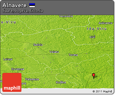 Physical Panoramic Map of Alnavere