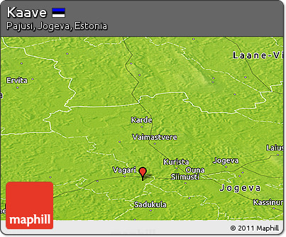 Physical Panoramic Map of Kaave