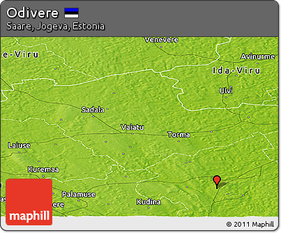 Physical Panoramic Map of Odivere