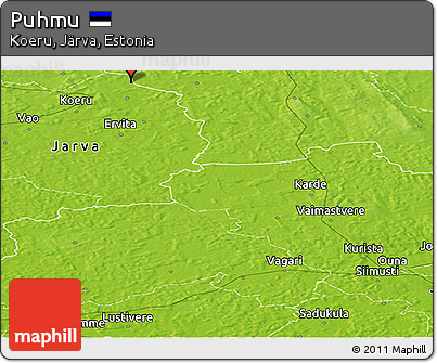 Physical Panoramic Map of Puhmu