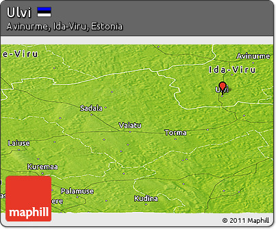 Physical Panoramic Map of Ulvi