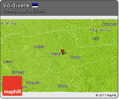 Physical Panoramic Map of Võidivere