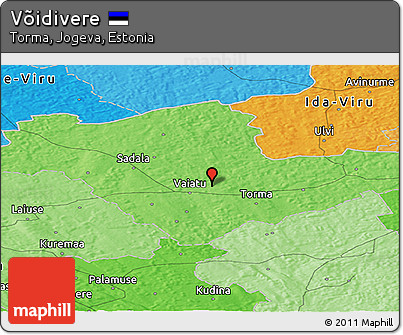 Political Panoramic Map of Võidivere