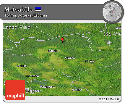 Satellite Panoramic Map of Metsaküla