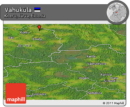 Satellite Panoramic Map of Vahuküla