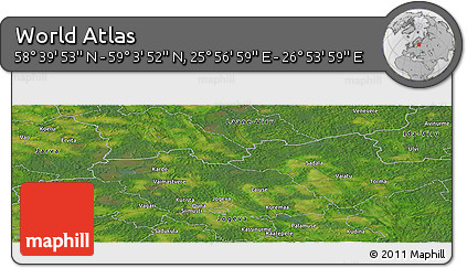 Satellite Panoramic Map of the Area around 58° 51' 53" N, 26° 25' 29" E