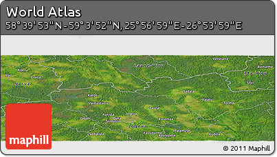 Satellite Panoramic Map of the Area around 58° 51' 53" N, 26° 25' 29" E