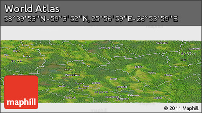 Satellite Panoramic Map of the Area around 58° 51' 53" N, 26° 25' 29" E