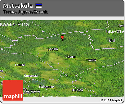 Satellite Panoramic Map of Metsaküla