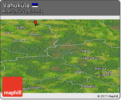 Satellite Panoramic Map of Vahuküla