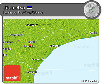 Physical 3D Map of Jõemetsa