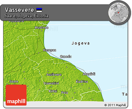 Physical 3D Map of Vassevere