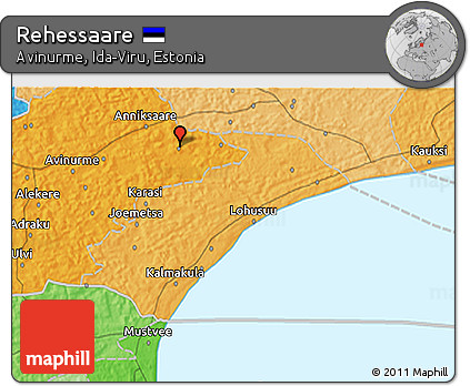 Political 3D Map of Rehessaare