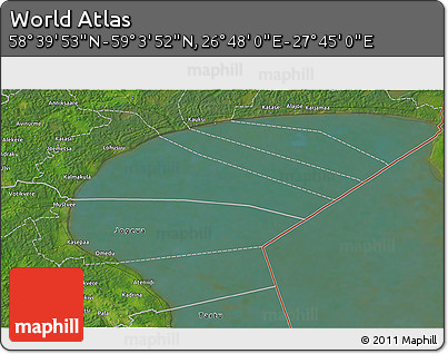 Satellite 3D Map of the Area around 58° 51' 53" N, 27° 16' 29" E