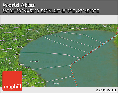 Satellite 3D Map of the Area around 58° 51' 53" N, 27° 16' 29" E
