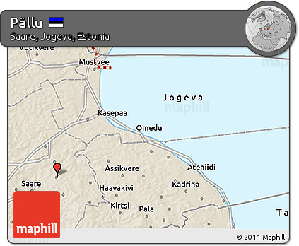 Shaded Relief 3D Map of Pällu