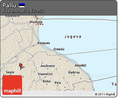 Shaded Relief 3D Map of Pällu