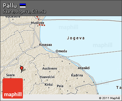 Shaded Relief 3D Map of Pällu