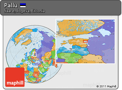 Political Location Map of Pällu