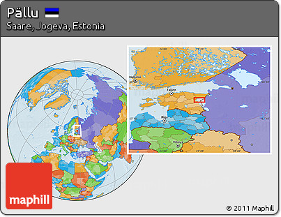 Political Location Map of Pällu