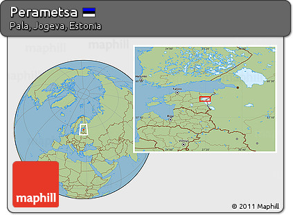 Savanna Style Location Map of Perametsa