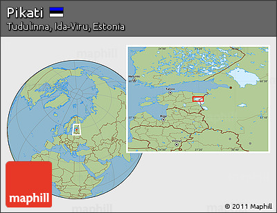 Savanna Style Location Map of Pikati