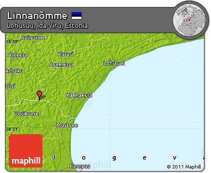 Physical Map of Linnanõmme