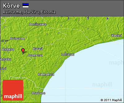 Physical Map of Kõrve