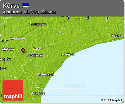 Physical Map of Kõrve