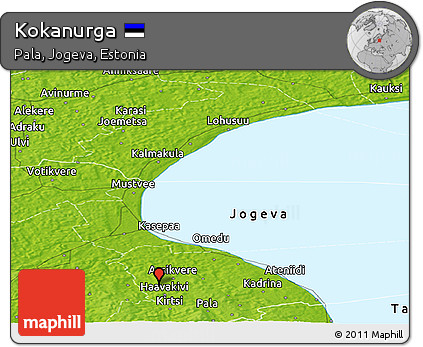 Physical Panoramic Map of Kokanurga
