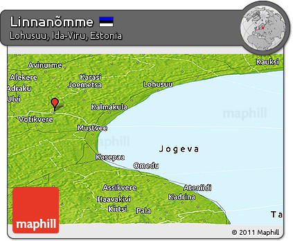 Physical Panoramic Map of Linnanõmme