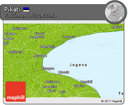 Physical Panoramic Map of Pikati